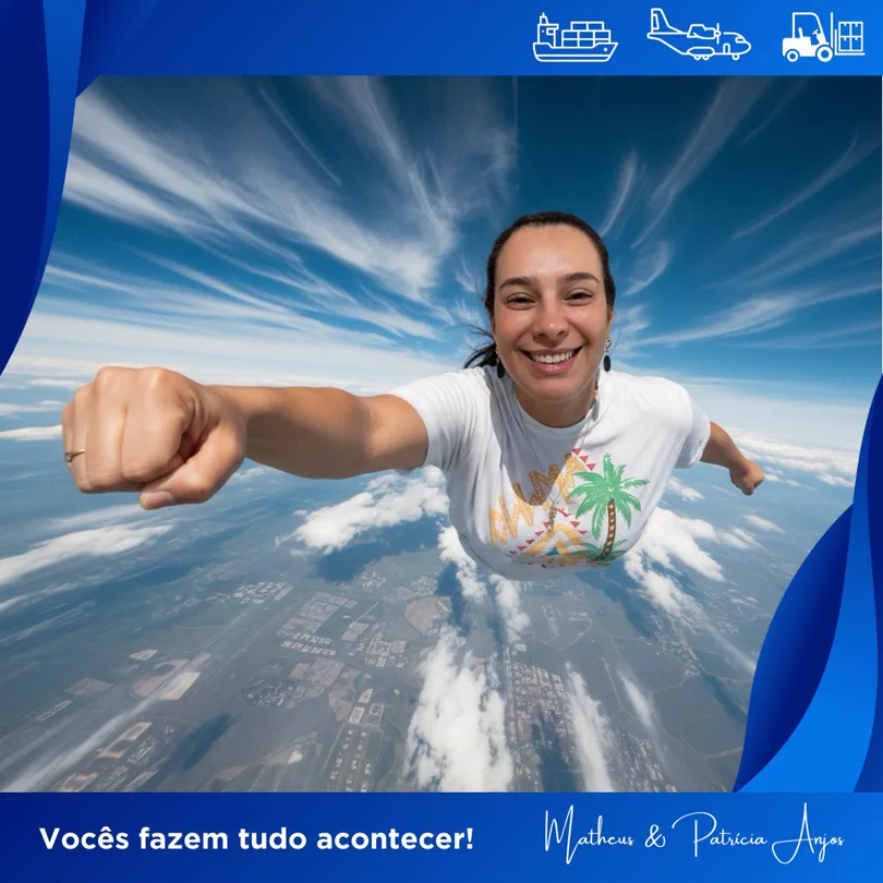Depois: convidado voando como super-herói pela IA