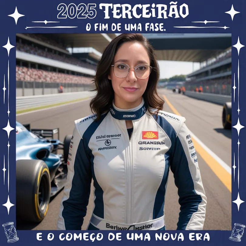 Depois: convidada transformada em piloto de corrida pela IA