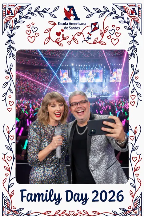 Convidado em selfie com estrela pop num show lotado, criada pela IA no Family Day 2026